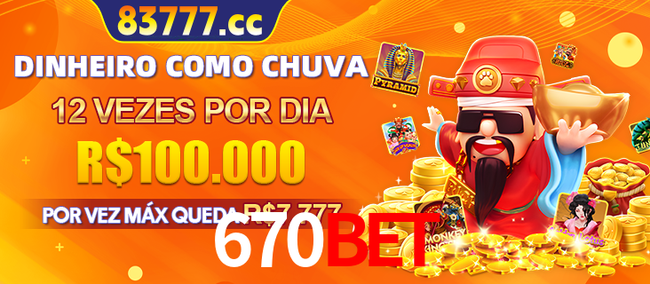 Banner do programa de recompensas Recomende para amigos do 670BET, detalhando os bônus por convidar amigos, com prêmios que chegam a R$288.888.